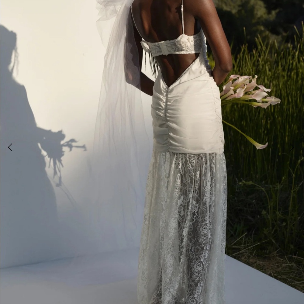 For Love And Lemons White Lace Wedding Dress - Picture 3 of 3
